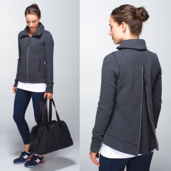 lululemon athletica Jackets & Blazers - Lululemon En Route Jacket Heathered Black Size 8